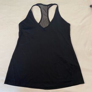 Lululemon Black‎ Racerback Tank with Mesh Sz 6